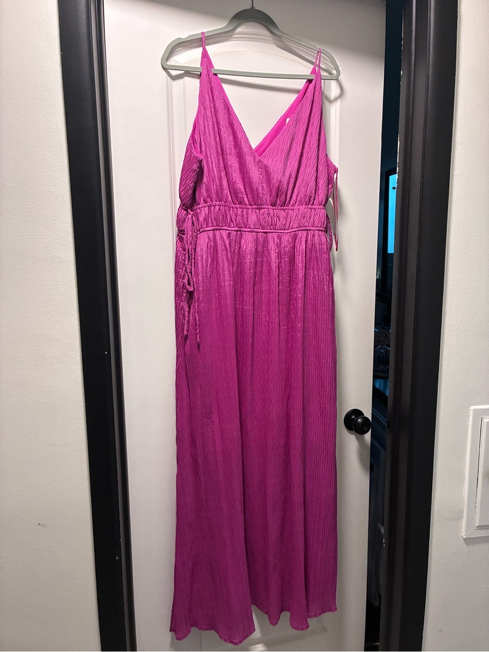 Taylor brand Pink Maxi Dress with Wrap Bodice